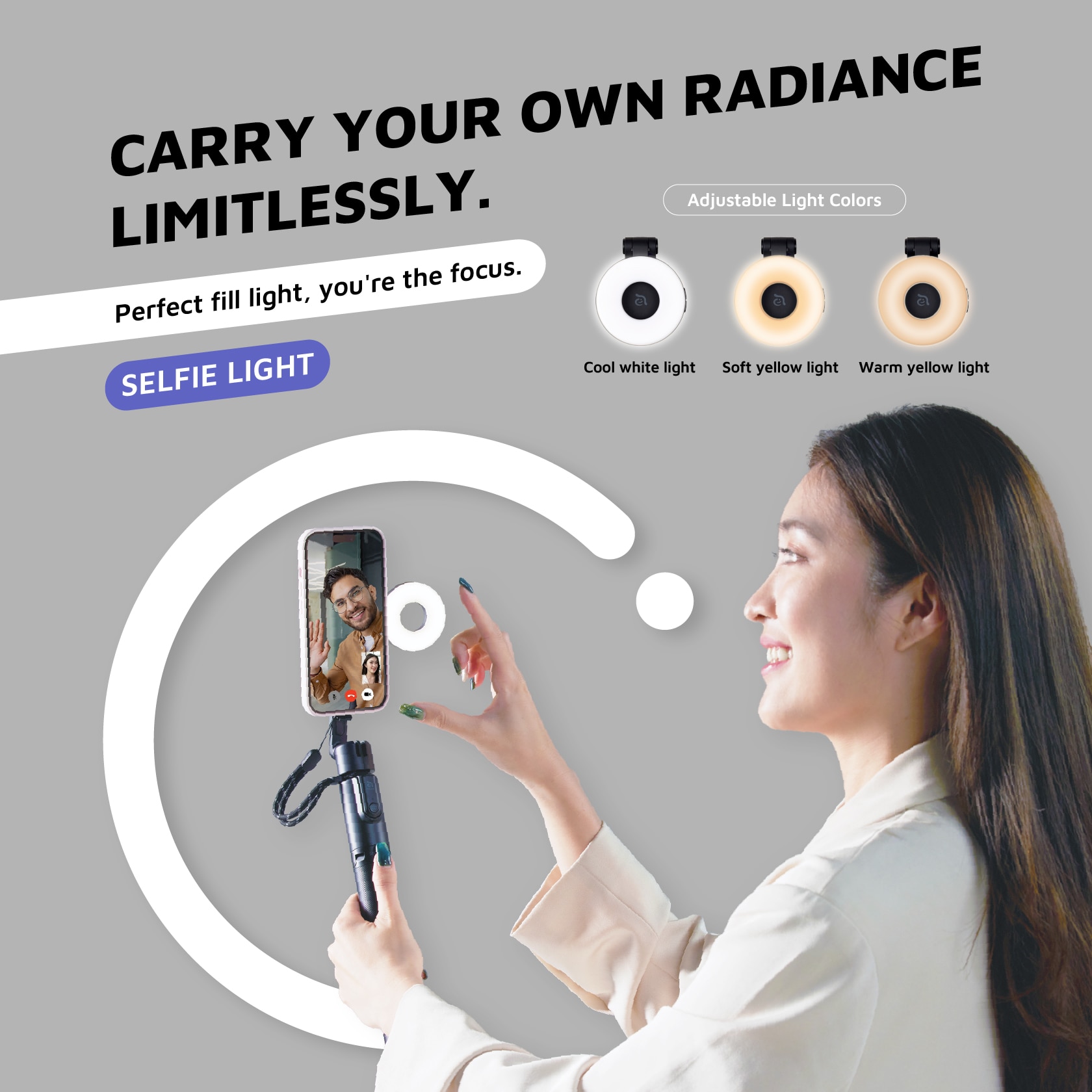 ADAM elements SELFIE Light Camera Flash